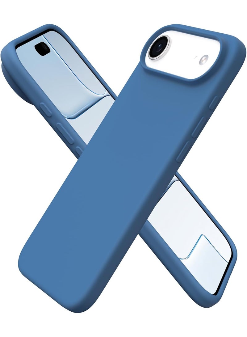 Denx Silicone Case Compatible with iPhone 17 Air, Slim Liquid Silicone Phone Case with 3-Layer Soft Rubber Shockproof Bumper with TPU Lining (Blue) - Image 1
