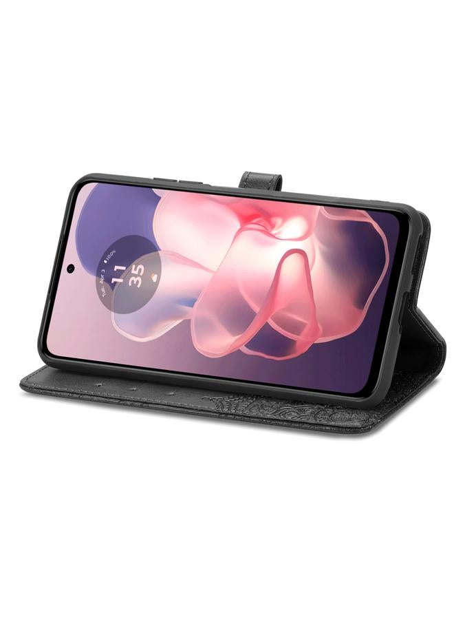 اس-توب جراب لهاتف Motorola Moto G Power 5G 2024 جراب هاتف جلدي منقوش بزهرة ماندالا - Image 4