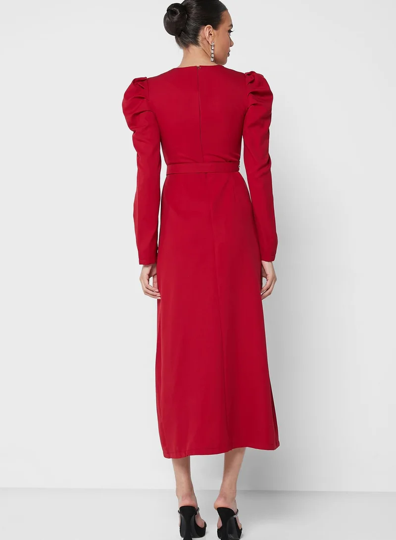 Khizana Puff Sleeve Shift Dress