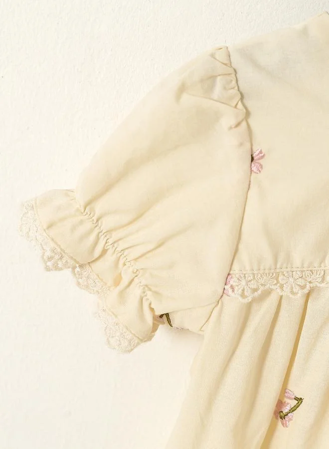 Take Two Take Two Girls Floral Embroidery Dress