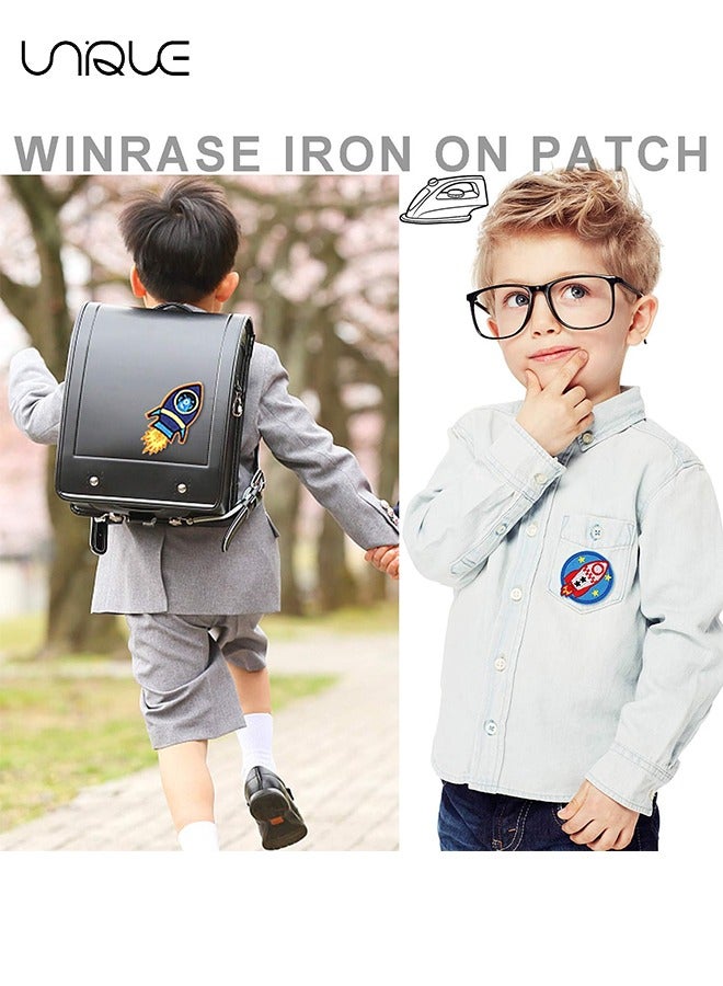 Unique 22 Pieces Clothes Decorative Patches,  Astronaut Pattern Embroidered Sewing Decorative Patches for DIY Jeans, Jackets, Kids Clothing, Bags, Hats, Craft Sewing  - Image 4