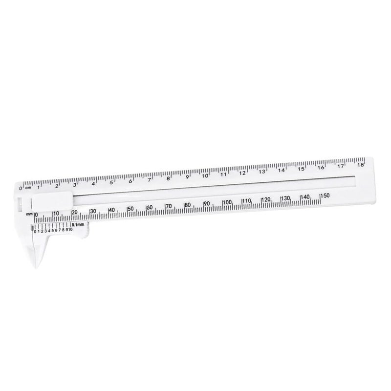 White Vernier Caliper 0 150mm 0 180mm Double Scale Micrometer Jewelry Diameter Measurement Tool - Image 2