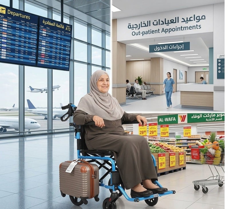كايانج كرسي سفر طبي قابل للطي باحترافية - خفيف الوزن (8 كجم) - يتحمل حتى 100 كجم | من مصنع كيانق - Image 3