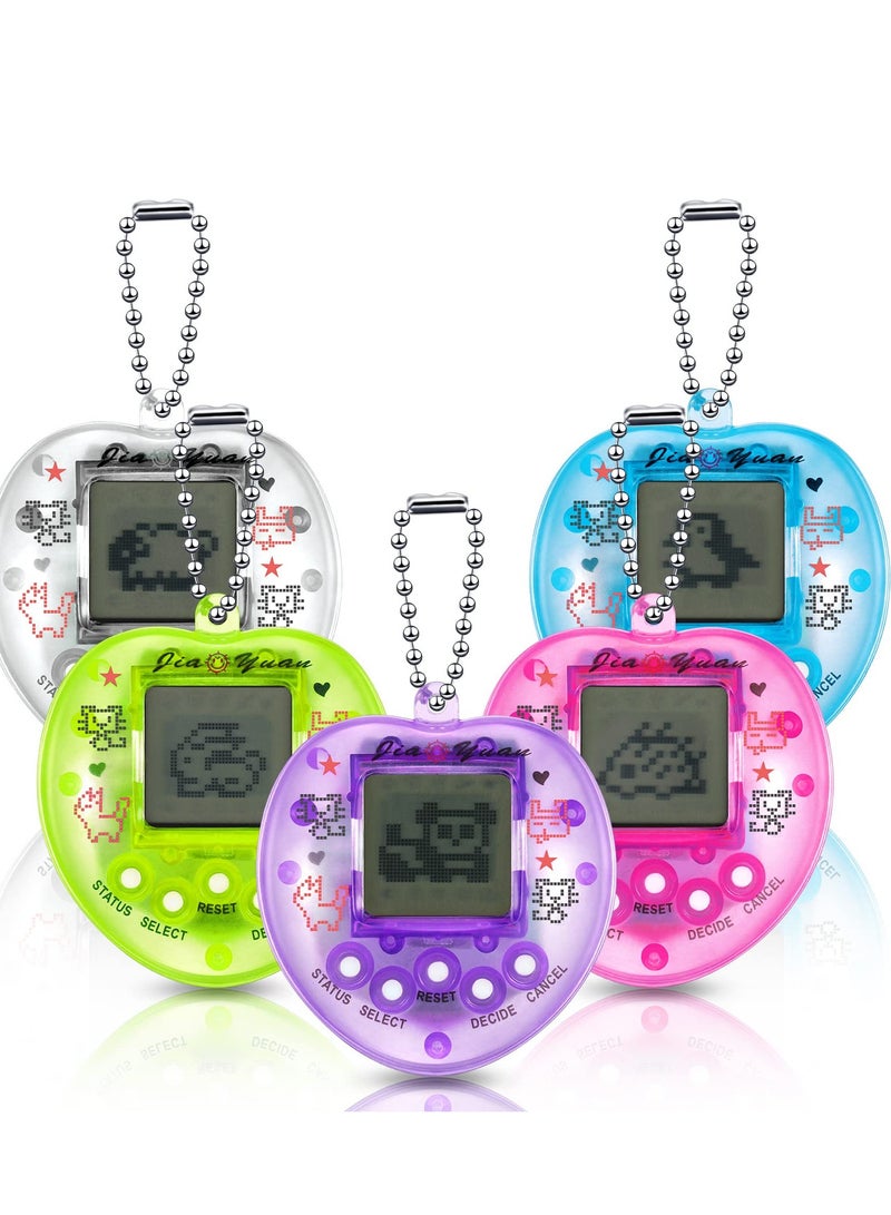 Excefore 5 Pcs Virtual Pets Keychain for Kids Electronic Digital Pets Keychain 168 Pets Retro Handheld Game Machine - Image 1