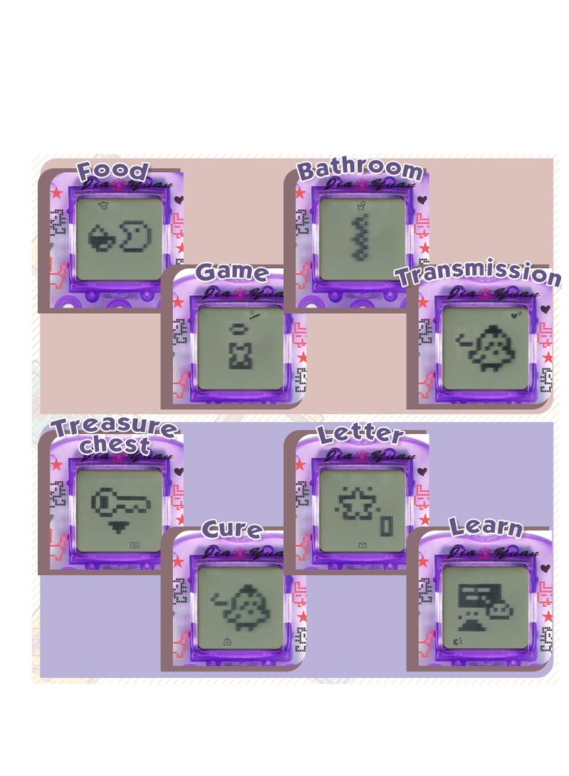 Excefore 5 Pcs Virtual Pets Keychain for Kids Electronic Digital Pets Keychain 168 Pets Retro Handheld Game Machine - Image 4