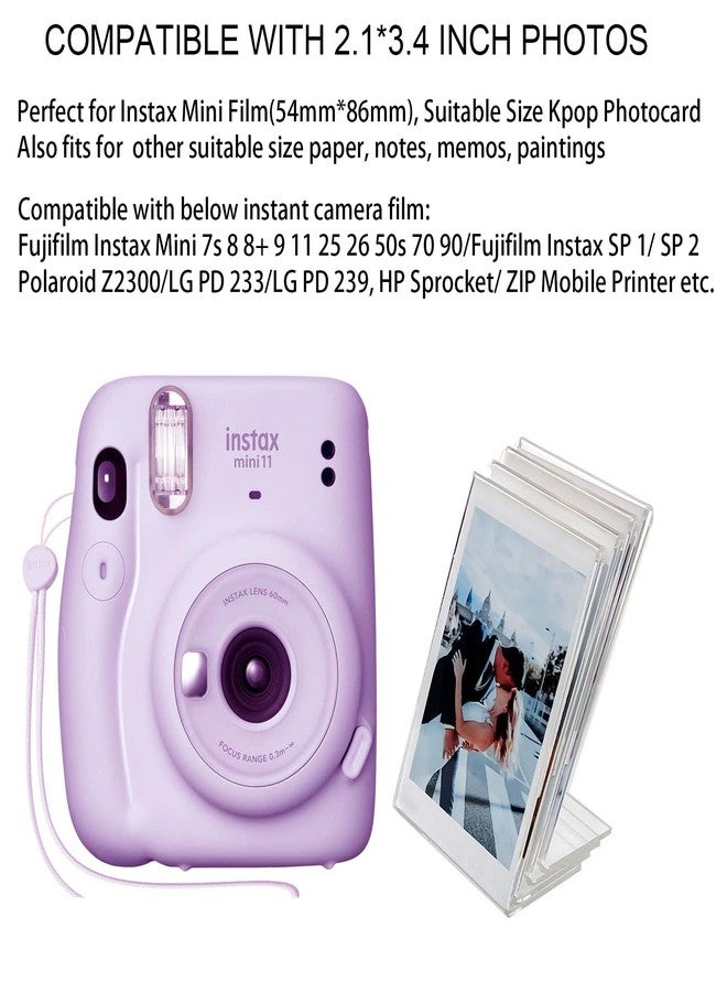 لاغيبا إطار صور LAGIPA بحجم 2x3 Instax Mini، إطار صور بولارويد مكتبي، إطار صور أكريليك صغير لطيف بحجم المحفظة لأفلام Fujifilm Instax Mini الفورية (5 عبوات) - Image 3