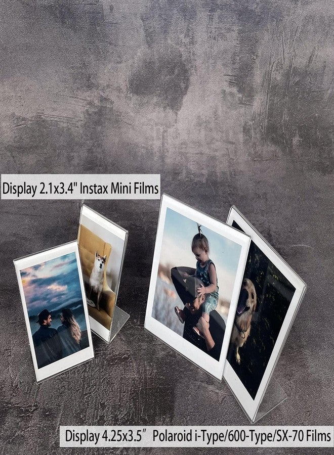 لاغيبا إطار صور LAGIPA بحجم 2x3 Instax Mini، إطار صور بولارويد مكتبي، إطار صور أكريليك صغير لطيف بحجم المحفظة لأفلام Fujifilm Instax Mini الفورية (5 عبوات) - Image 4