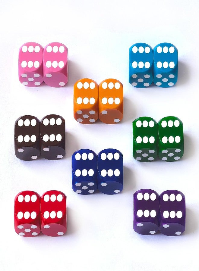 Bescon Colorful Solid Professional Precision Dice Round Corner 9/16" (14.3mm), Solid Colors Precision Backgammon Dice 14.3MM(Solid White) - Image 5