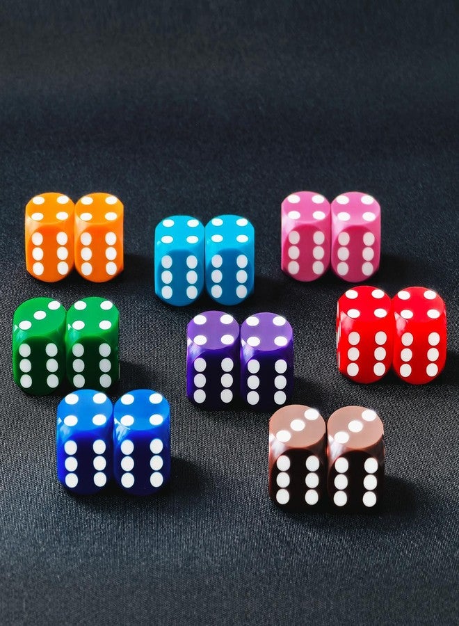 Bescon Colorful Solid Professional Precision Dice Round Corner 9/16" (14.3mm), Solid Colors Precision Backgammon Dice 14.3MM(Solid White) - Image 4