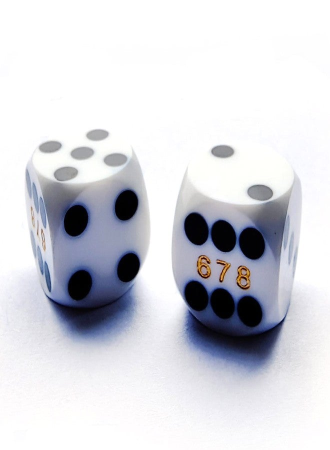 Bescon Colorful Solid Professional Precision Dice Round Corner 9/16" (14.3mm), Solid Colors Precision Backgammon Dice 14.3MM(Solid White) - Image 2