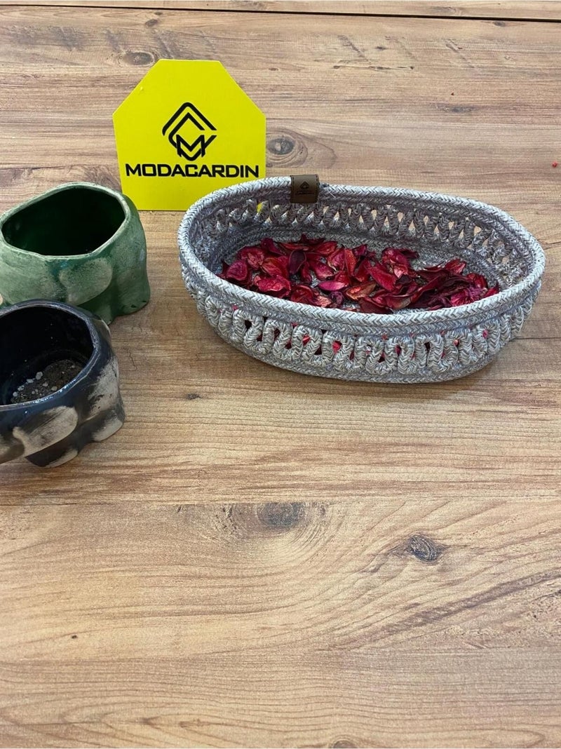 My Doğa Store My Nature Store Wicker Jute Basket 30x20x10 - Image 2