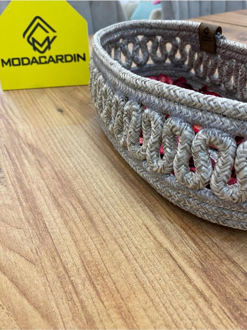My Doğa Store My Nature Store Wicker Jute Basket 30x20x10 - Image 4