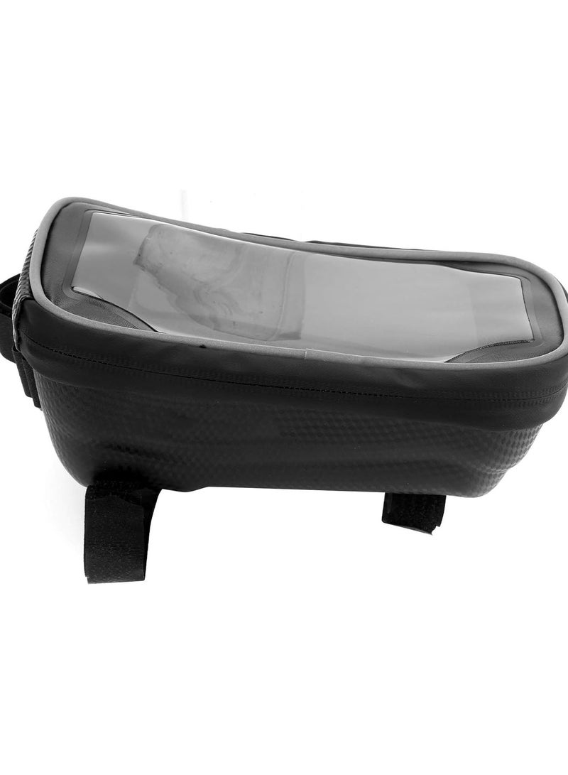 GGOOT Bike Phone Front Frame Bag, Waterproof Bicycle Cell Phone Holder Bag Mountain Bike Touch Screen Front Frame Bag Top Tube Bag Cycling Bag, Support Screen Less Than 6.2 Inches - Image 3