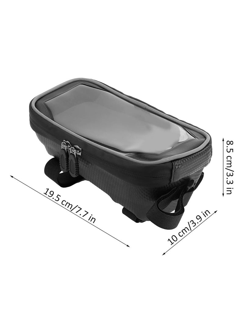 GGOOT Bike Phone Front Frame Bag, Waterproof Bicycle Cell Phone Holder Bag Mountain Bike Touch Screen Front Frame Bag Top Tube Bag Cycling Bag, Support Screen Less Than 6.2 Inches - Image 5