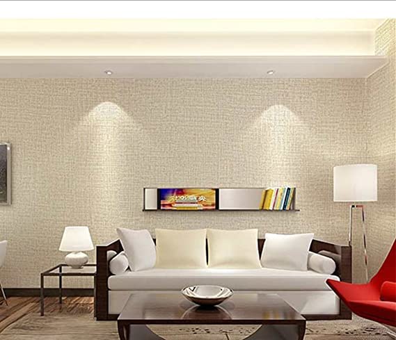 ELTON Cream Fabric Textured Self Adhesive Waterproof Wallpaper Furniture Film Contact Paper for Table top,Furniture, Almirah Doors and Other DIY, Renovation Project (45X 300 cm,) - Image 2