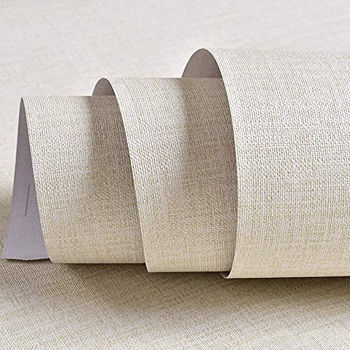 ELTON Cream Fabric Textured Self Adhesive Waterproof Wallpaper Furniture Film Contact Paper for Table top,Furniture, Almirah Doors and Other DIY, Renovation Project (45X 300 cm,) - Image 1