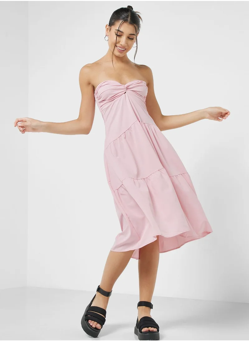 Ginger Strapless A-Line Midi Dress
