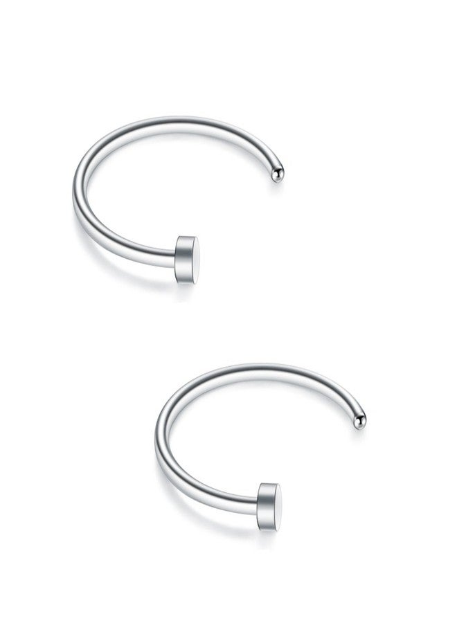 SCERRING 22 Gauge Stainless Steel Flat Top Fake Faux Nose Hoop Ring Rings Piercing Body Jewelry Set Unisex 6mm 12PCS - Mix Color - Image 3