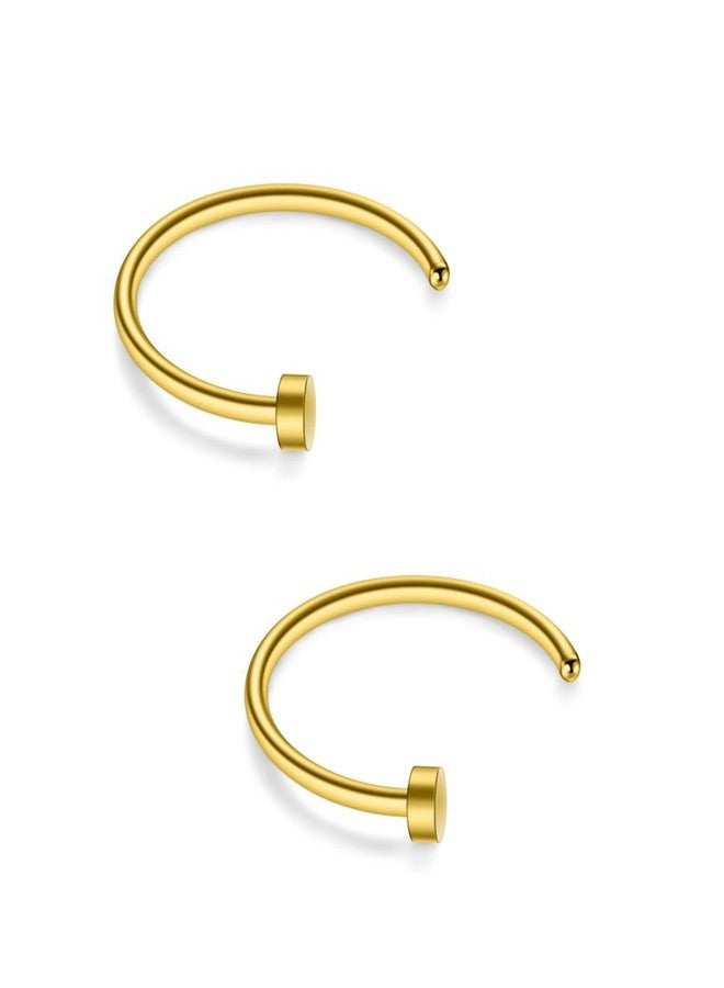 SCERRING 22 Gauge Stainless Steel Flat Top Fake Faux Nose Hoop Ring Rings Piercing Body Jewelry Set Unisex 6mm 12PCS - Mix Color - Image 5