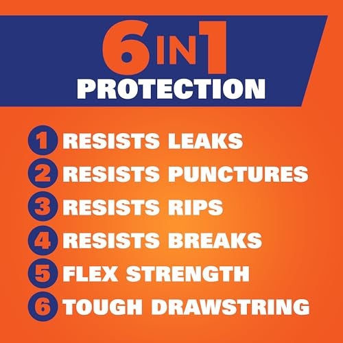 Hefty Ultra Strong 30 Gallon Trash Bags, Large Trash Bags 30 Gallon Size, Multipurpose, Break Resistant Drawstring Closure, Resists Leaks, Punctures, and Tears, Black, Fabuloso Scent, 50 Bags - Image 2