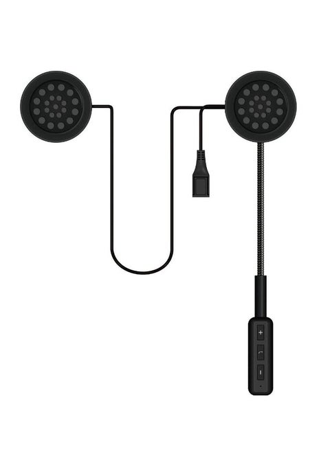 Helmet Bluetooth Headset Universal Wireless Motorcycle Bluetooth Intercom for Helmet with 5 Hours Playing time Speakers Hands-Free Music Call Control Mic Earphones