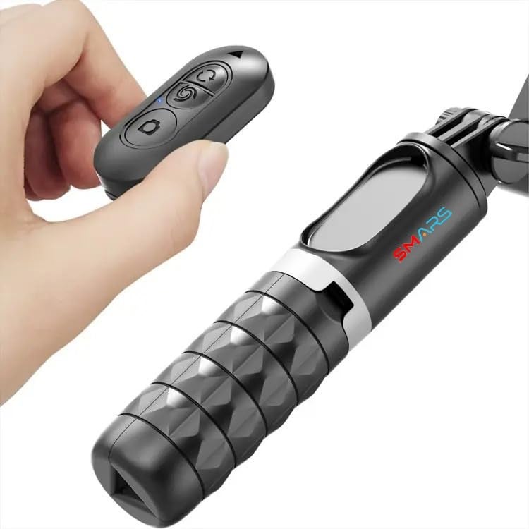 SMARS Q18 1-Axis Gimbal Stabilizer with Extendable Selfie Stick Tripod, Fill Light & 360° Face Tracking | Auto Balance, Remote Control for iPhone & Android - Image 5