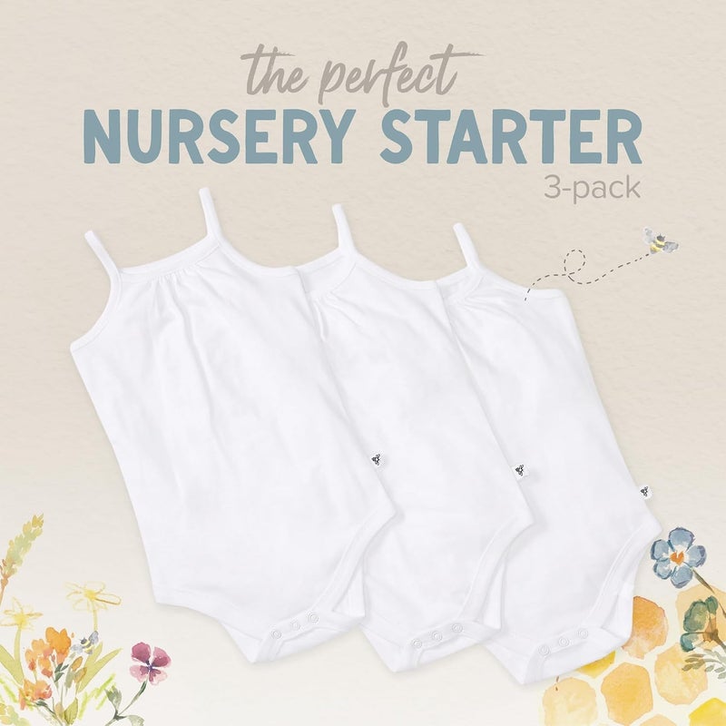 Burt's Bees Baby unisex-baby Bodysuit, 3-pack Short Long Sleeve One-piece Bodysuits, 100% Organic Cotton Bodysuit - Image 3
