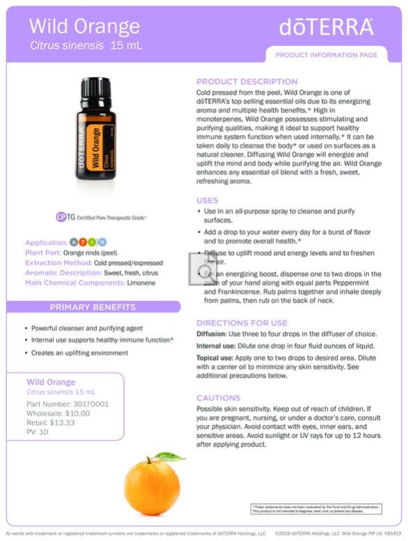 doTERRA Wild Orange Essential Oil - 15 mL, Pack of 1 - Image 5