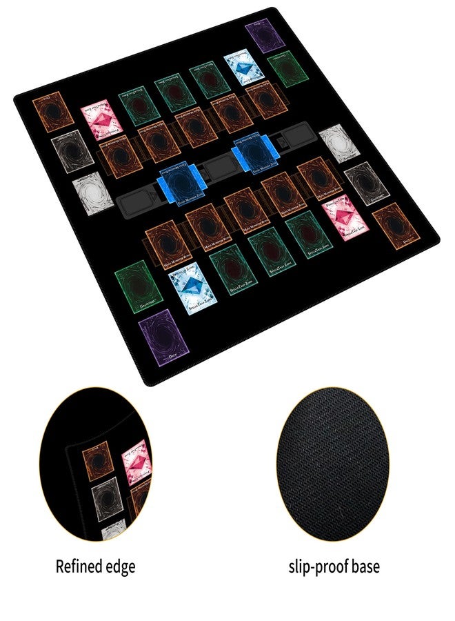Extalas Stitched for Yugioh Playmat, 2-Player, Master Rule Duel Field Zones, Large Card Game Mat, Original Art Designs & Accessories (Basic3) - Image 3