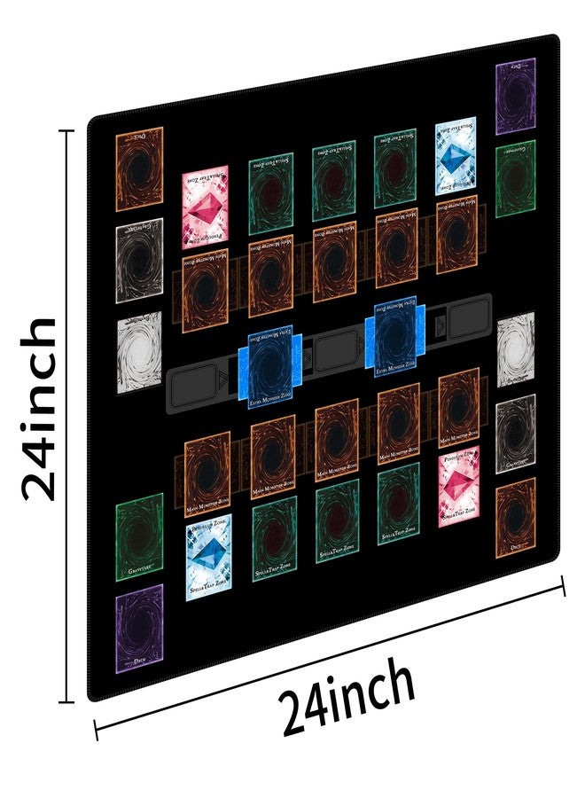 Extalas Stitched for Yugioh Playmat, 2-Player, Master Rule Duel Field Zones, Large Card Game Mat, Original Art Designs & Accessories (Basic3) - Image 2