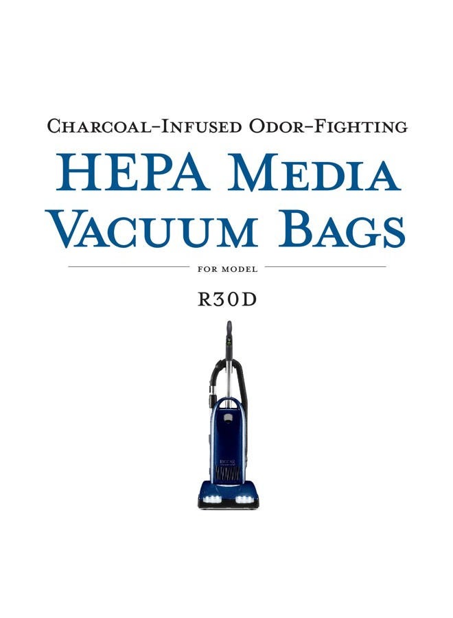 Riccar Genuine R30D HEPA Filter Vacuum Cleaner Bags, Charcoal-Infused Tandem Air Blue, Six Bags Included, RNHC-6 - Image 2