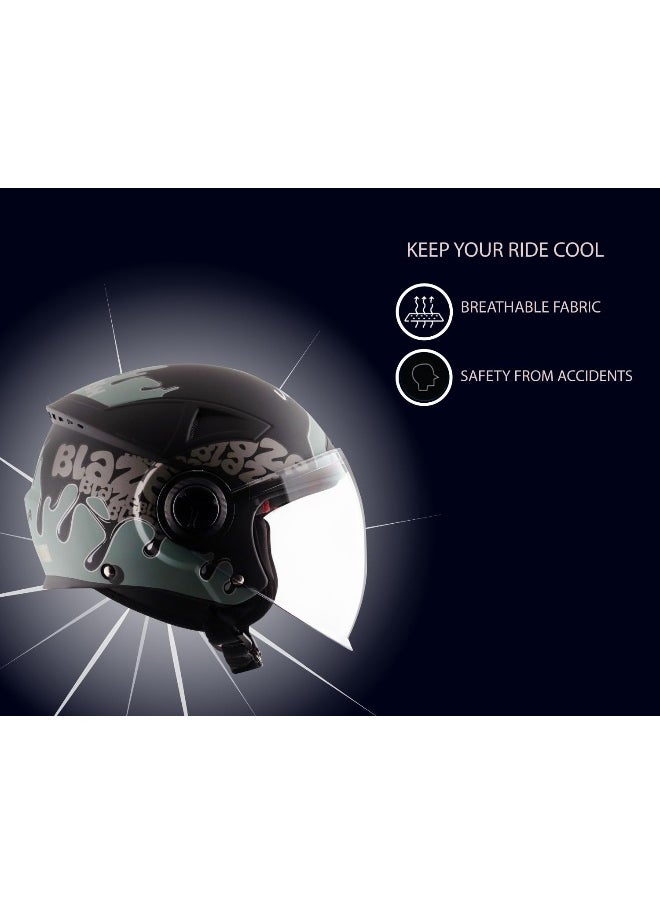 VEGA Blaze Dx BZ2 Full Face Helmet Dull Black Grey-M
