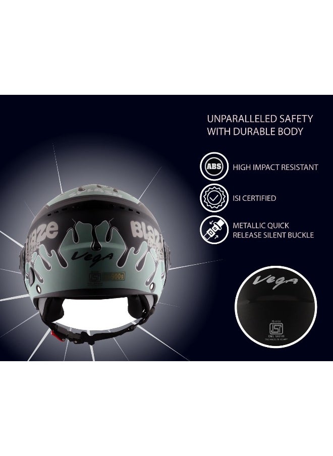 VEGA Blaze Dx BZ2 Full Face Helmet Dull Black Grey-M