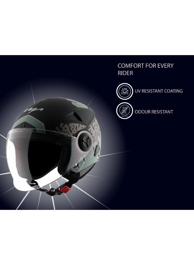 VEGA Blaze Dx BZ2 Full Face Helmet Dull Black Grey-M