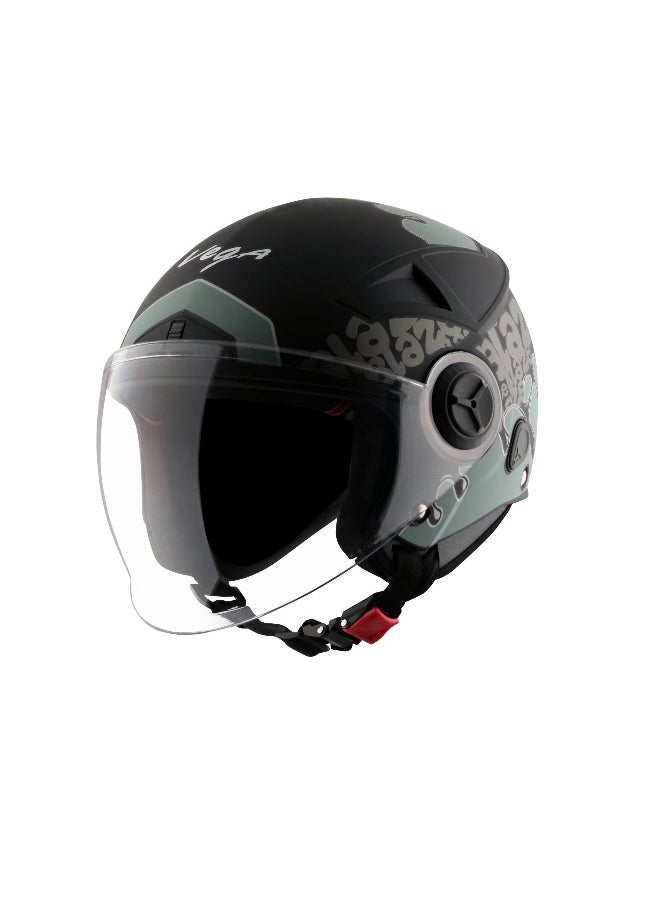 VEGA Blaze Dx BZ2 Full Face Helmet Dull Black Grey-M