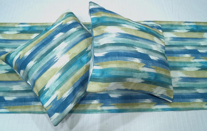 Vissage Vissage Contemporary Designer Double Bed Runner with 2 Cushion Covers  - Image 2
