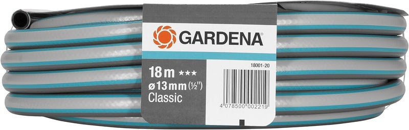 GARDENA Classic Hose Action 13 mm (1/2 Inch), 18 m: Universal Garden Hose Made of Robust Cross Fabric, 22 Bar Burst Pressure, UV-Resistant, Without System Parts (18001-20) Grey 18 m without System - Image 2