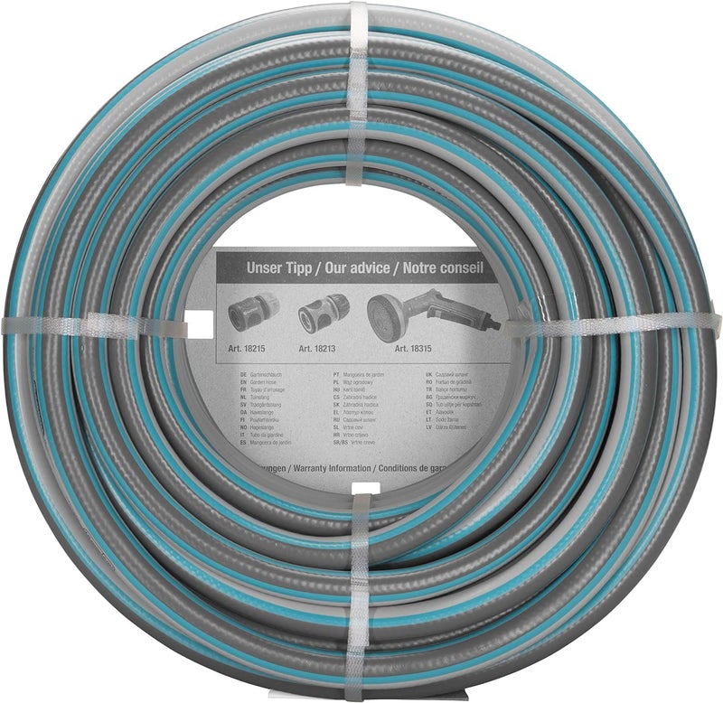 GARDENA Classic Hose Action 13 mm (1/2 Inch), 18 m: Universal Garden Hose Made of Robust Cross Fabric, 22 Bar Burst Pressure, UV-Resistant, Without System Parts (18001-20) Grey 18 m without System - Image 3