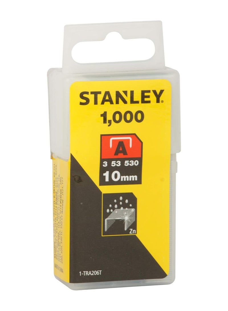 ستانلي دبابيس Stanley 1-Tra206T خفيفة الوزن من النوع A مقاس 10 مم (1000 قطعة) - Image 1