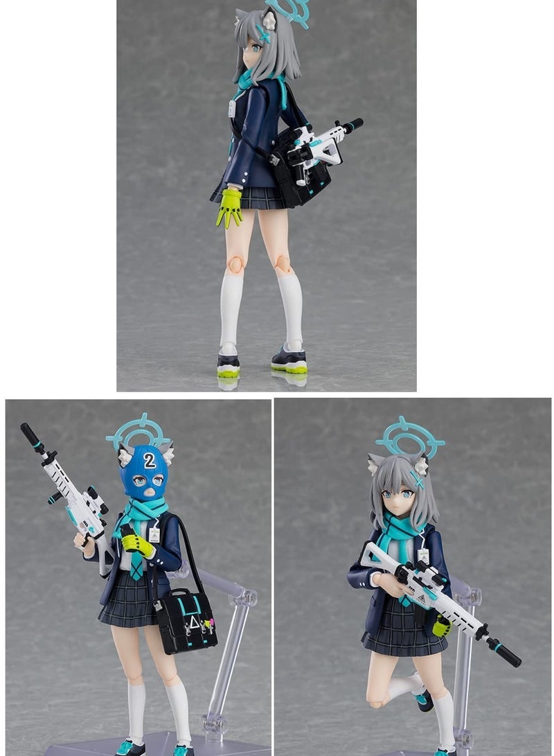 general تمثال أكشن شيروكو سوناوكامي من بلو أركايف بارتفاع 15 سم، لعبة أنمي لتزيين المكتب وغرفة النوم - Image 3