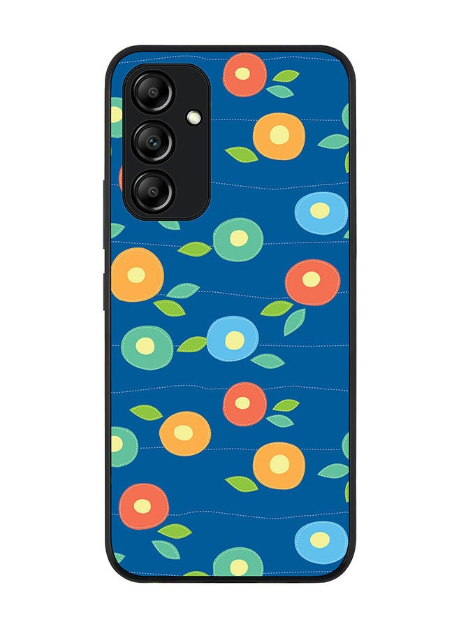Stylizedd Rugged Black edge case for Samsung Galaxy A34 5G Slim fit Soft Case Flexible Rubber Edges Anti Drop TPU Gel Thin Cover - Floral Bubbles - Image 1