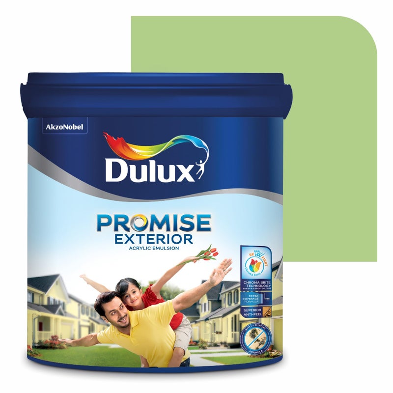 Dulux Promise Exterior Emulsion Paint (1L, Margarita)Ideal for exterior wall paint, smooth finish, anti-peel & anti-crack, perfect for dry to moderate climates, 3-year warranty - Image 4