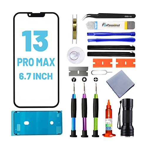 Tpyag for iPhone 13 Pro Max Screen Replacement, Glass Replacement for iPhone 13 Pro Max 6.7 inch, Screen Repair Kit with Waterproof Adhesive(NO OLED & Touch Digitizer) - Image 1