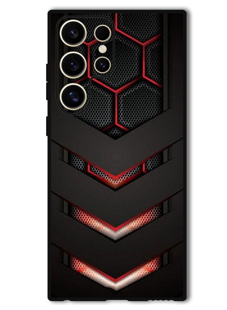 Theodor Protective Case Anti Scratch Shock Proof Bumper Cover For Samsung Galaxy S24 Ultra red & black  - Image 1