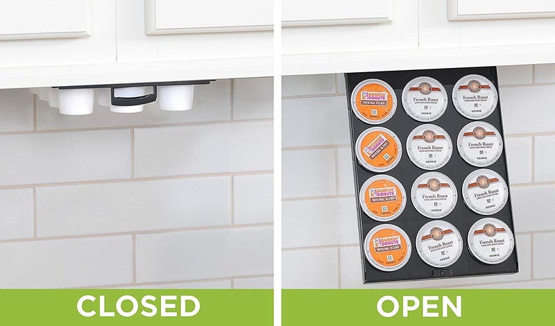 Perfect Pod EZ-Shelf Under Shelf Storage for K Cups, Space-Saving Under Counter Cabinet Coffee Pod Holder, 10.5" x 7.25" x 2", Holds 12 Cups - Image 3