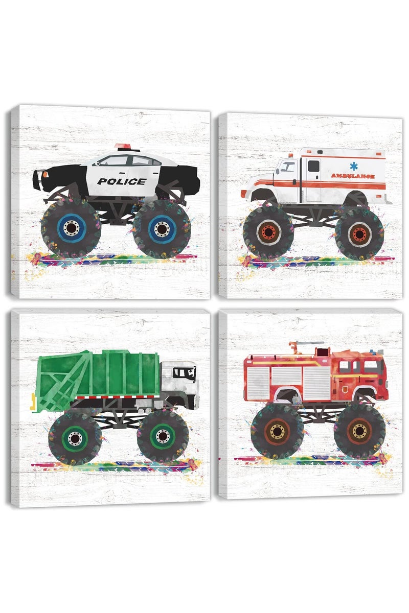 sunfrower Monster Truck Wall Art Set for Kids - Image 1