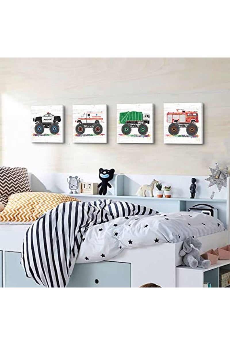 sunfrower Monster Truck Wall Art Set for Kids - Image 3