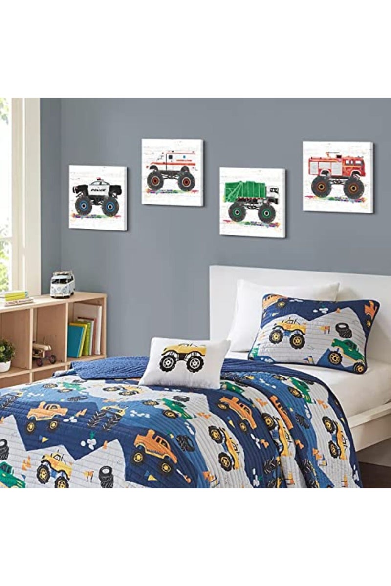 sunfrower Monster Truck Wall Art Set for Kids - Image 2