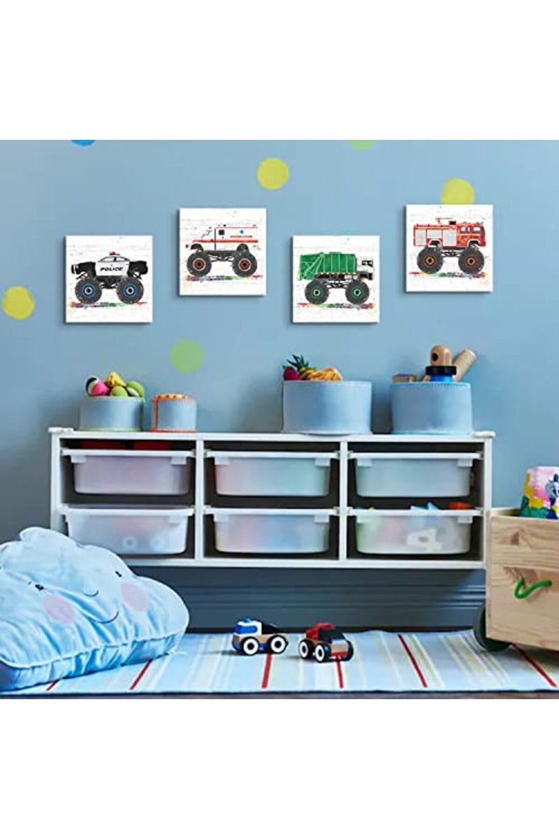 sunfrower Monster Truck Wall Art Set for Kids - Image 4