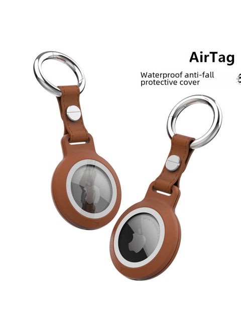Suitable For Apple Tracker Protective Case Airtag Protective Case Positioning Anti-lost Device Transparent Waterproof-Color:Black-Applicable Model:Airtag Waterproof Protective Sleeve